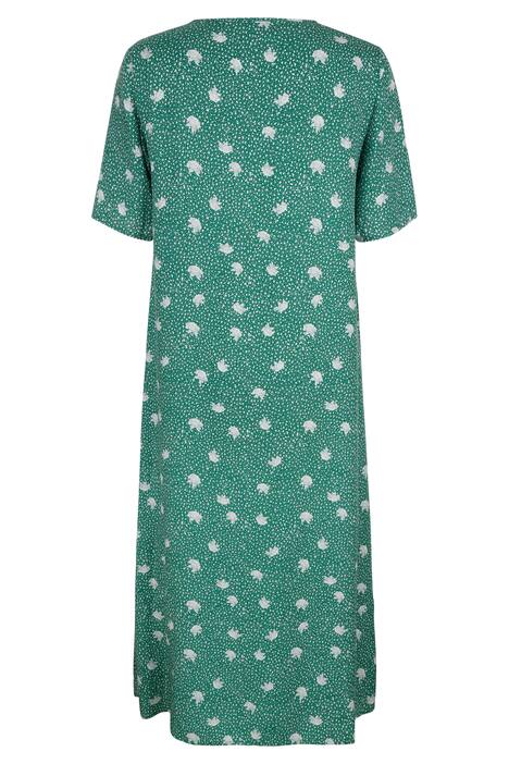 Maxikleid, Alloverprint, Halbarm