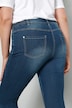 3/4-Jeans, Slim Fit, Saumstickerei, 5-Pocket