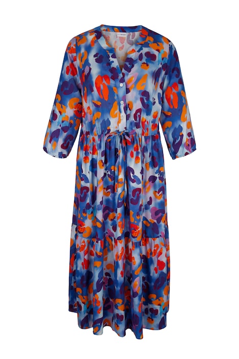 Maxikleid, Alloverprint, 3/4-Ärmel