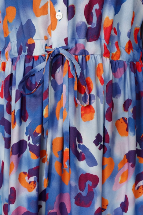 Maxikleid, Alloverprint, 3/4-Ärmel