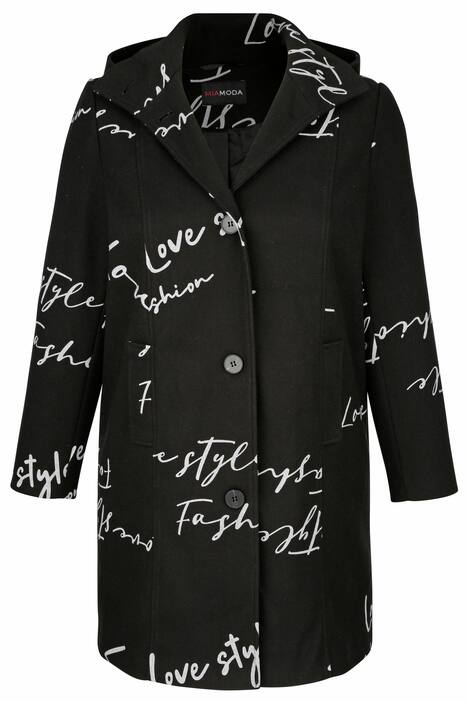 Jacke, Schriftdruck, Kapuze, Langarm