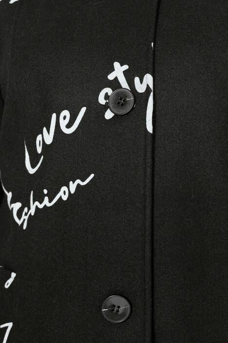 Jacke, Schriftdruck, Kapuze, Langarm