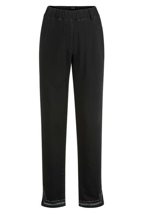 Jegging avec taille élastique, rivets fantaisie sur l'ourlet