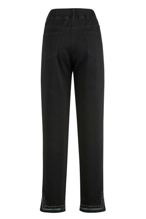 Jegging avec taille élastique, rivets fantaisie sur l'ourlet