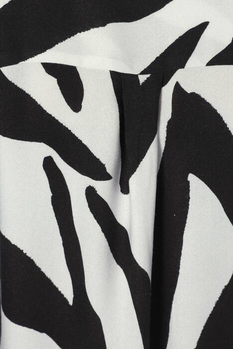 Long-Bluse, Alloverdruck, gerundeter Saum