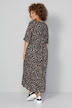 Maxikleid, Animalprint, Rundhals, 3/4-Ärmel mit Rüsche
