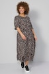 Maxikleid, Animalprint, Rundhals, 3/4-Ärmel mit Rüsche