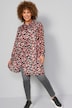 Longbluse, Alloverdruck, Chiffon mit Glanzstreifen