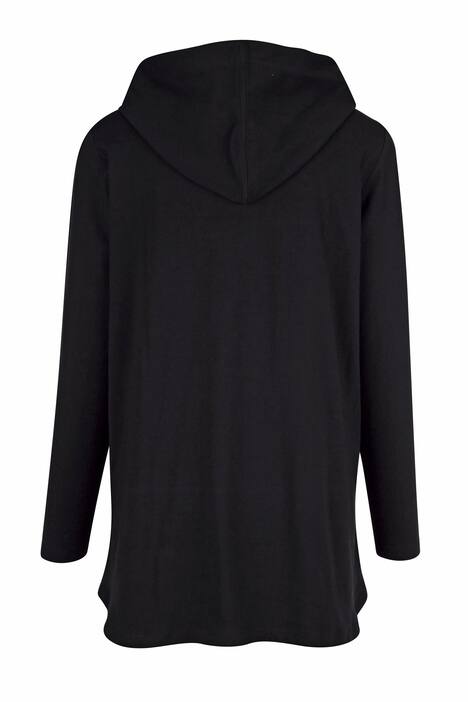 T-Shirt, Kapuze, Schrift-Saum, Langarm