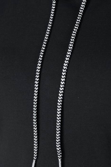 T-Shirt, Kapuze, Schrift-Saum, Langarm