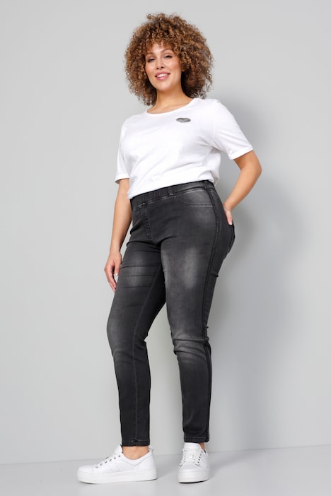 Jeggings, Tight Fit, Zierstreifen, Elastikbund