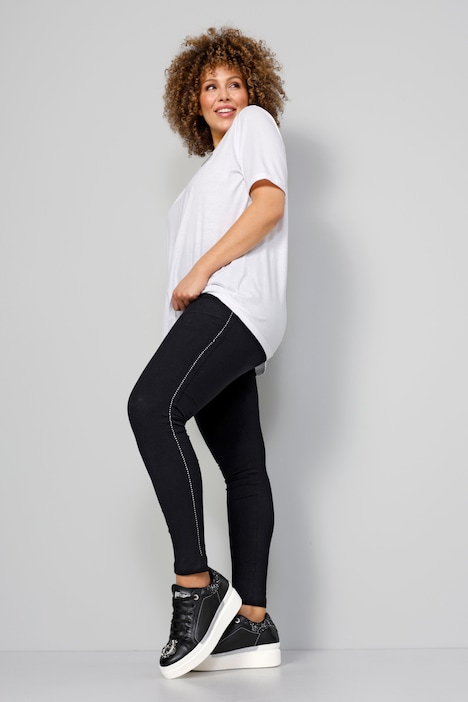 Leggings, Tight Fit, Ziersteinchen, Elastikbund