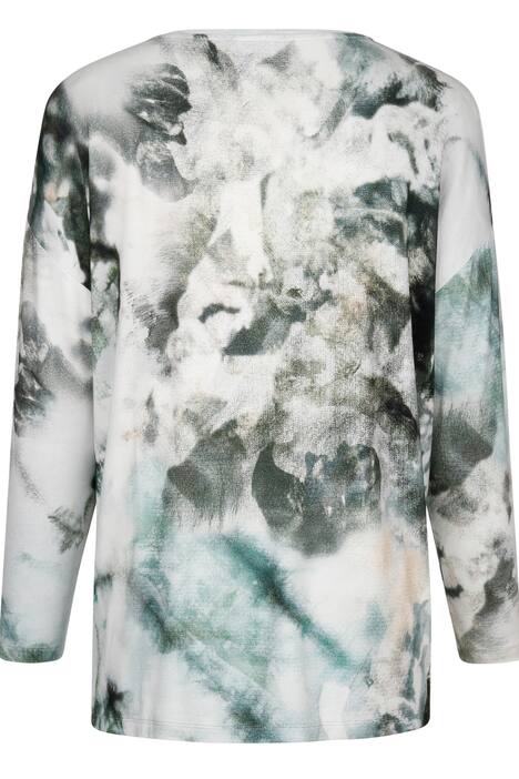 T-shirt style batik à message imprimé et manches longues