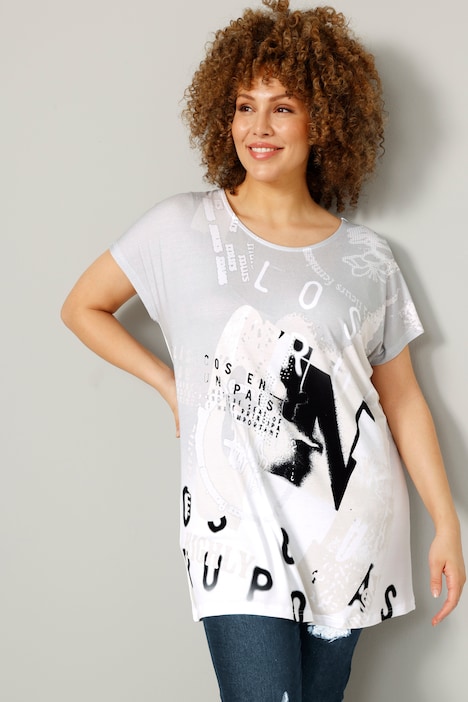 T-Shirt, bequem geschnitten, Print-Motiv, Halbarm