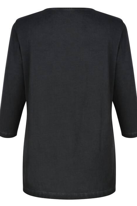 T-Shirt, AMORE Pailletten, V-Ausschnitt, 3/4-Ärmel