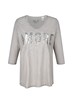 T-Shirt, AMORE Pailletten, V-Ausschnitt, 3/4-Ärmel