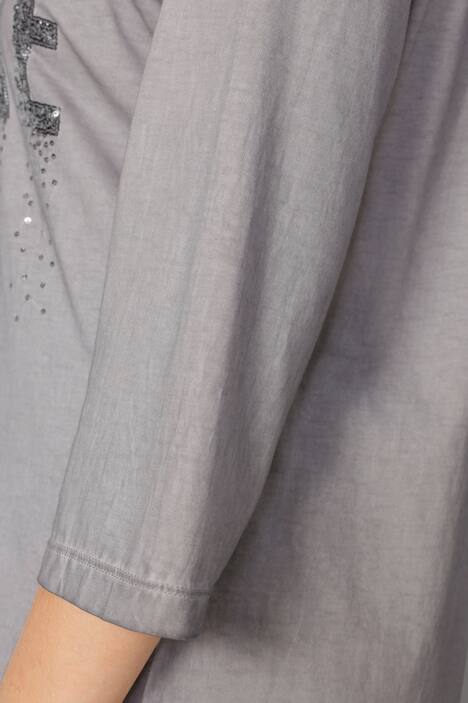 T-Shirt, AMORE Pailletten, V-Ausschnitt, 3/4-Ärmel