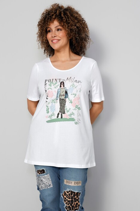 T-Shirt, Frauen-Motiv, Rundhals, Halbarm