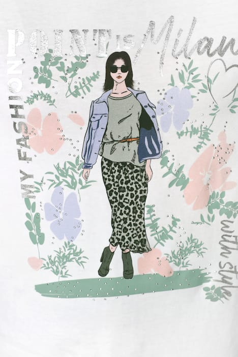 T-Shirt, Frauen-Motiv, Rundhals, Halbarm