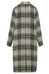Karo-Mantel, flauschig, Reverskragen, Druckknöpfe