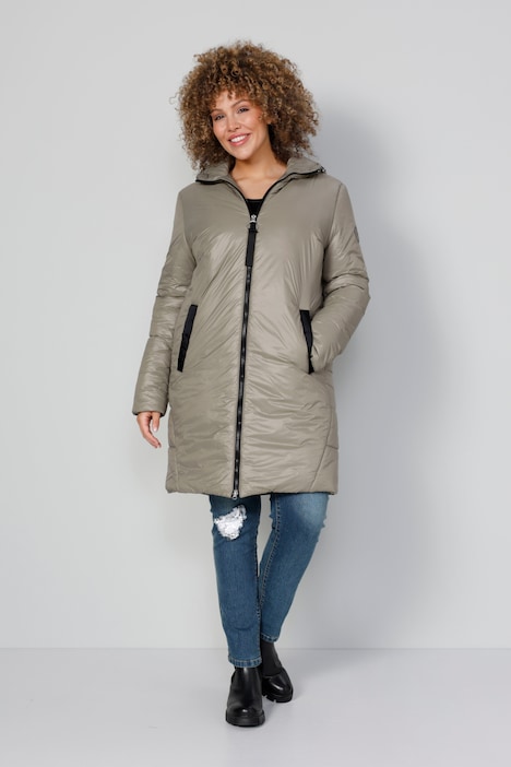 Steppjacke, Kapuze, Zipper