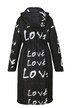 Doudoune LOVE à capuche, avec cordon de serrage à la taille et manches longues