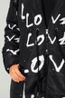 Doudoune LOVE à capuche, avec cordon de serrage à la taille et manches longues