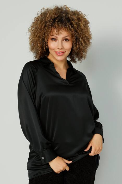 Blouse in vloeiende stof