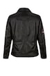 Bikerjacke, Lederoptik, Ärmelstickerei Ziernieten, Zipper