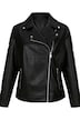 Bikerjacke, Lederoptik, Sternen-Druck, Zipper
