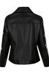 Bikerjacke, Lederoptik, Sternen-Druck, Zipper