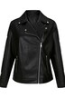 Bikerjacke, Lederoptik, Sternen-Druck, Zipper