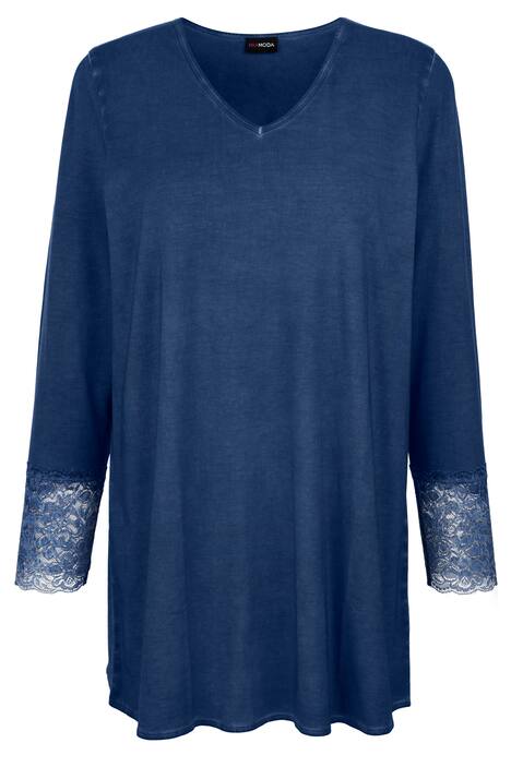 Longshirt, V-Ausschnitt, Langarm mit Spitze
