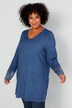 Longshirt, V-Ausschnitt, Langarm mit Spitze