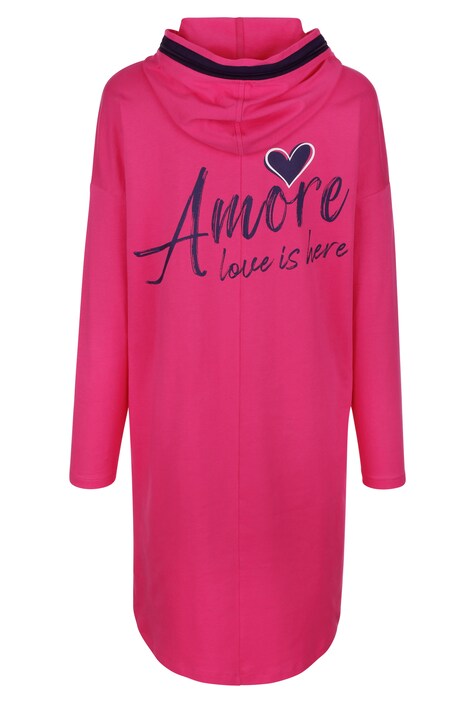 Long-Hoodie, oversized, Rückenprint AMORE