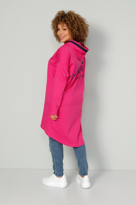 Long-Hoodie, oversized, Rückenprint AMORE