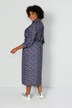 Hemdblusenkleid, Midilänge, Alloverdruck, Knopfleiste, 3/4-Ärmel