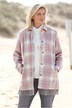 Fringed Plaid Wool Blend Shacket