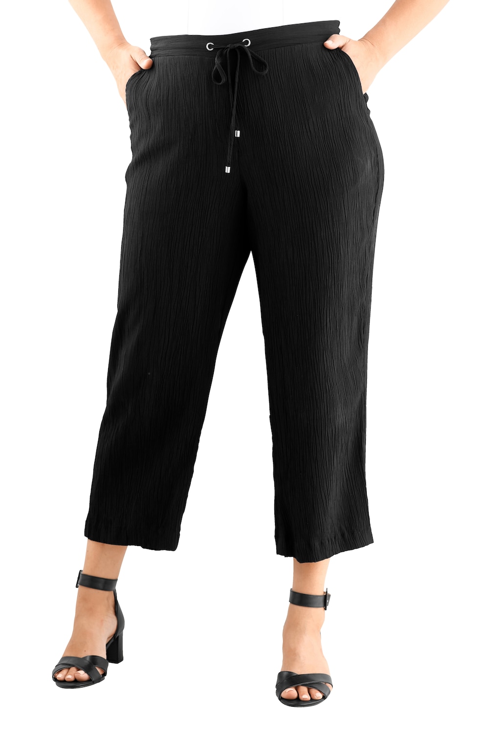 Große Größen Culotte, Damen, schwarz, Größe: 42, Viskose/Polyester, Ulla Popken