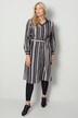 Midikleid, Straight Fit, grafisches Muster, Langarm