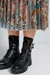 Leopard Print Border Hem Pleated Elastic Waist Skirt
