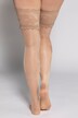 Pończochy samonośne, koronkowe wykończenie, silikonowe paski