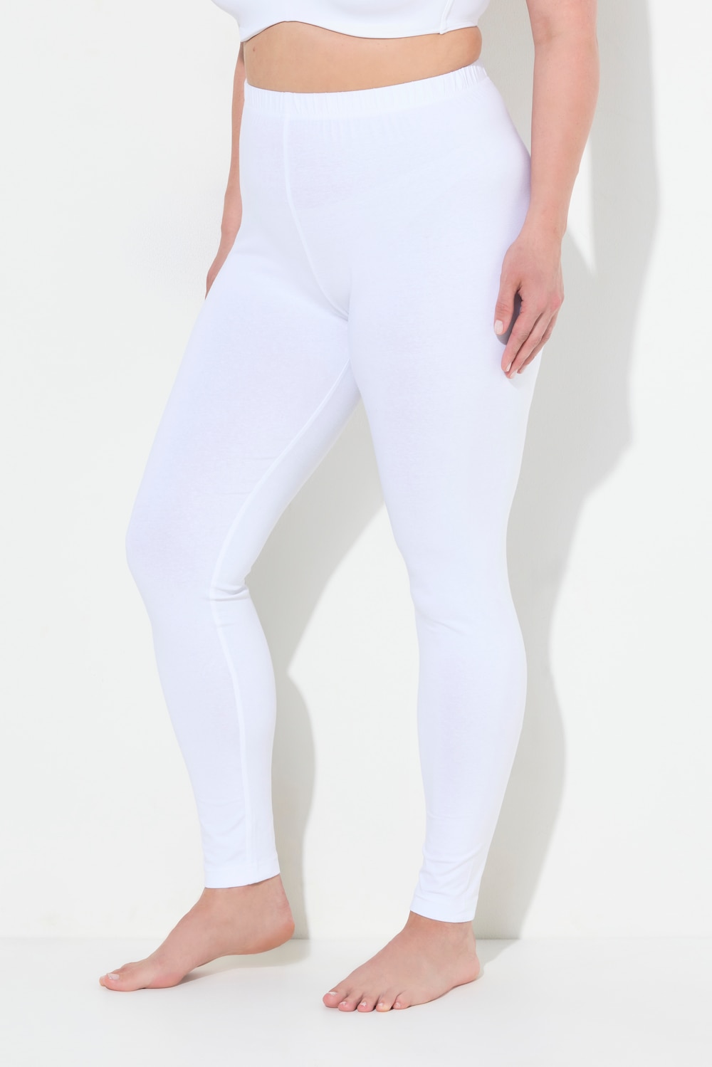Große Größen Leggings, Damen, weiß, Größe: 74/76, Baumwolle, Ulla Popken