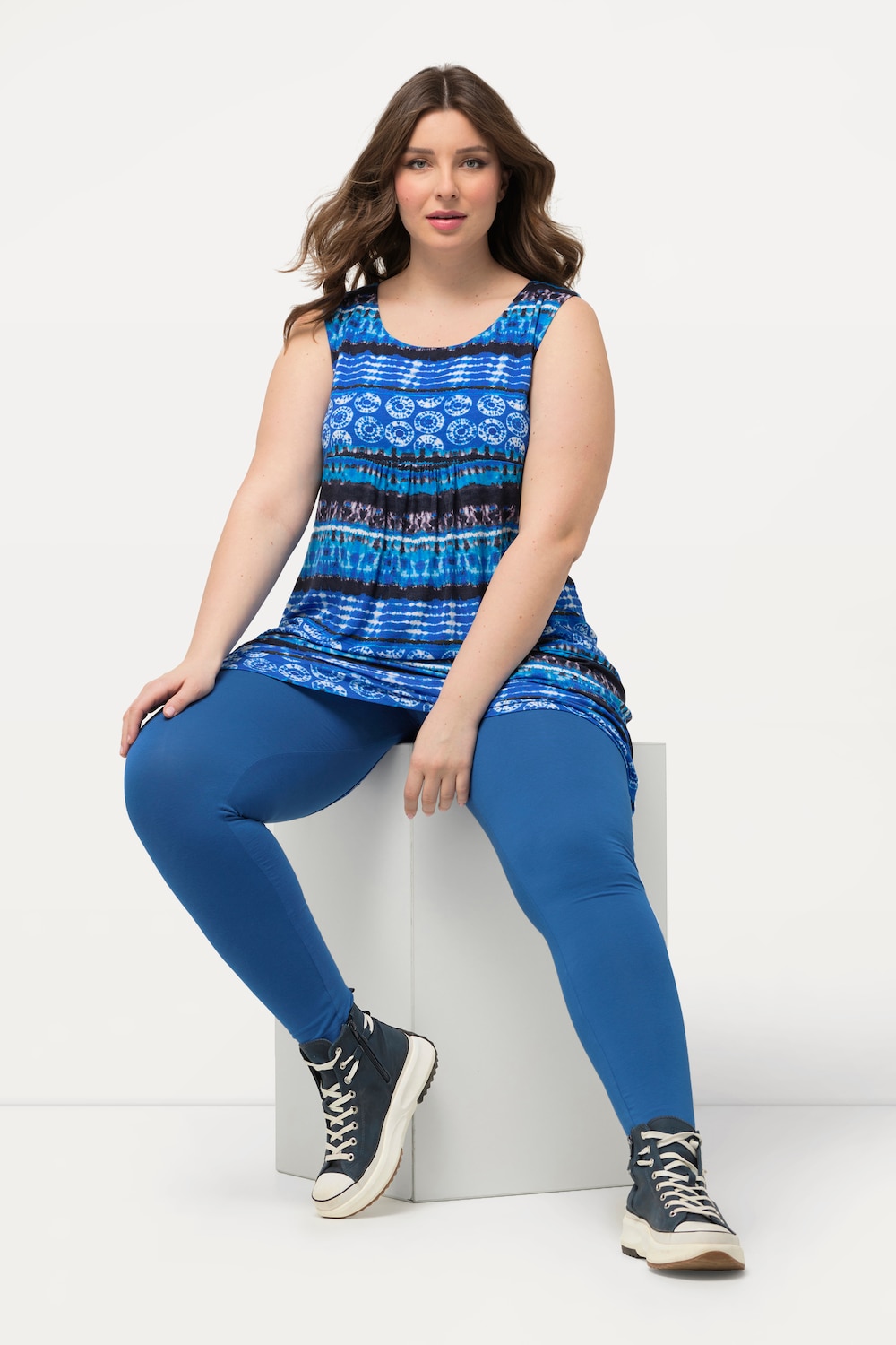 Große Größen Leggings, Damen, blau, Größe: 74/76, Baumwolle, Ulla Popken