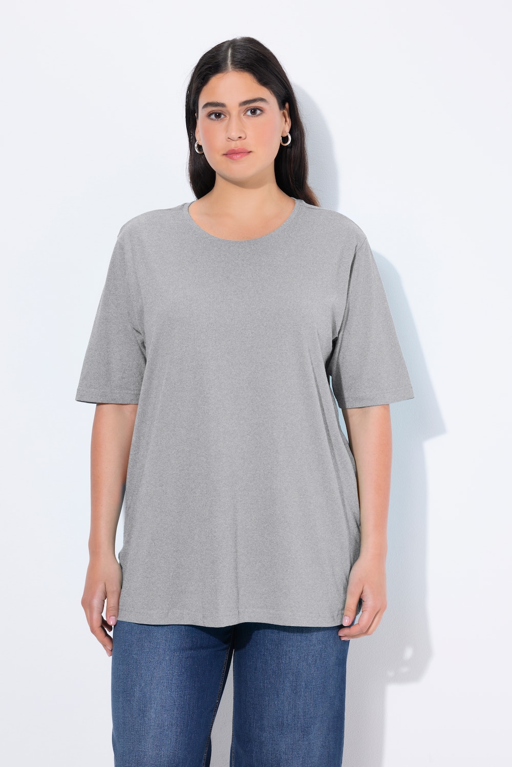 Große Größen T-Shirt, Damen, grau, Größe: 58/60, Baumwolle/Viskose, Ulla Popken