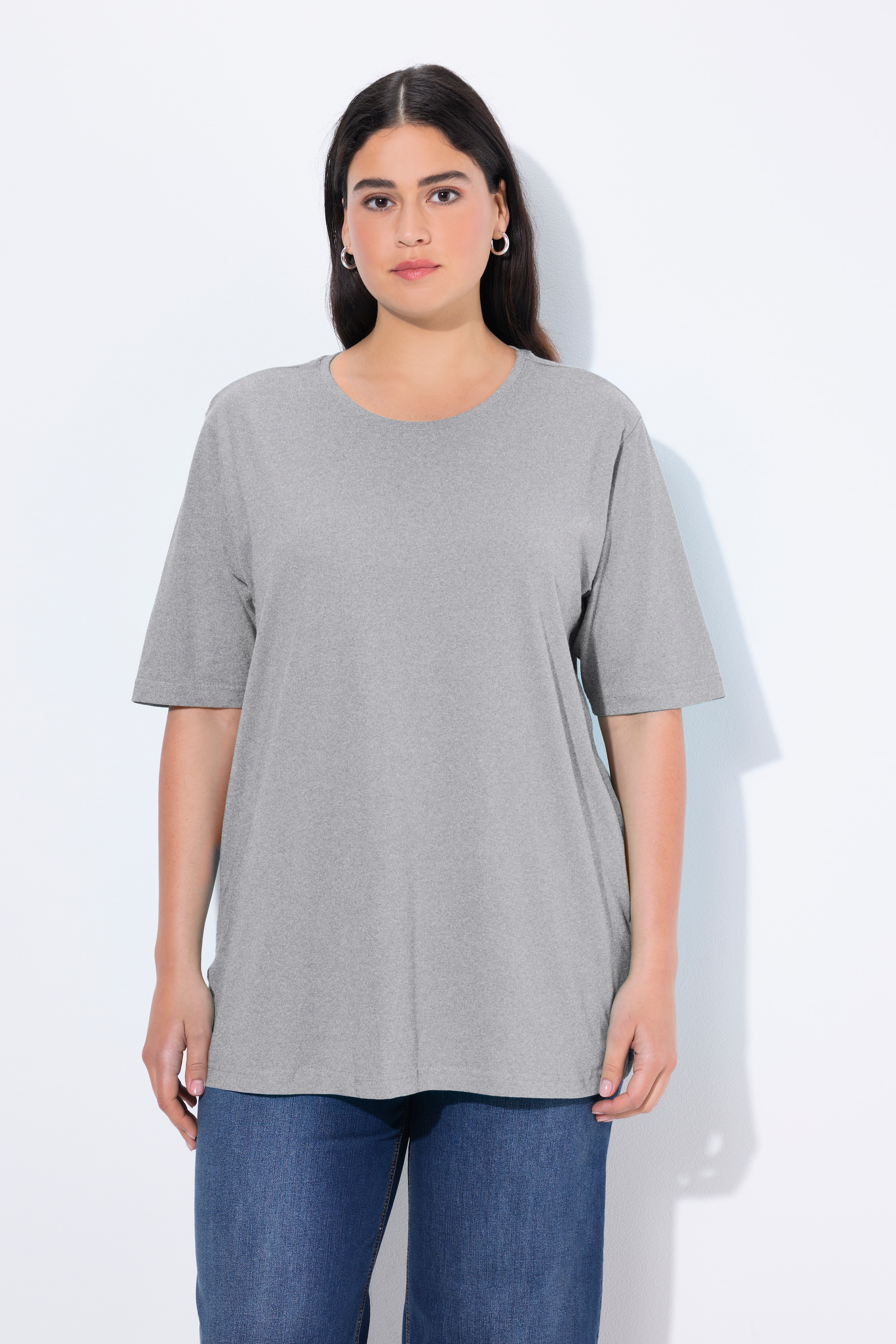 Ulla Popken Damen große Größen T Shirt Rundhalsausschnitt Relaxed Halbarm 486910