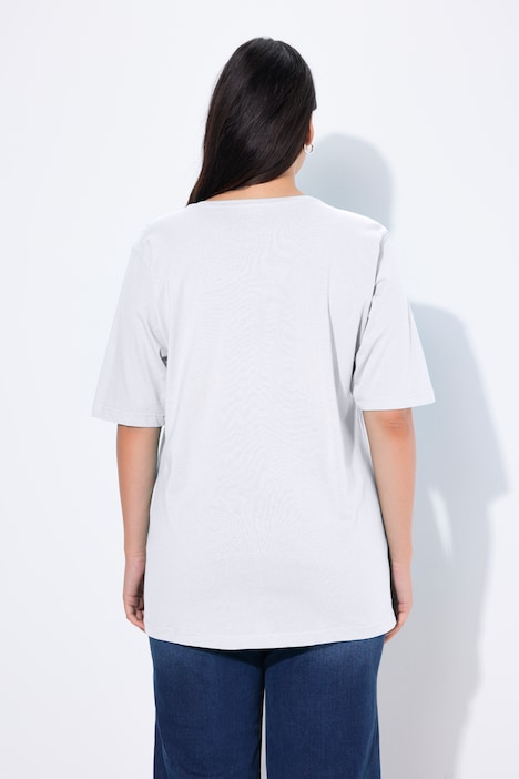 Basic Round Neck Short Sleeve Relaxed Fit  Tee