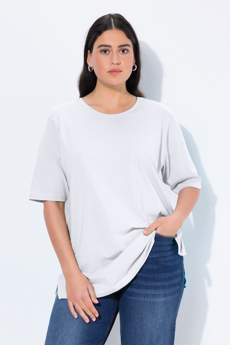 Basic Round Neck Short Sleeve Relaxed Fit  Tee