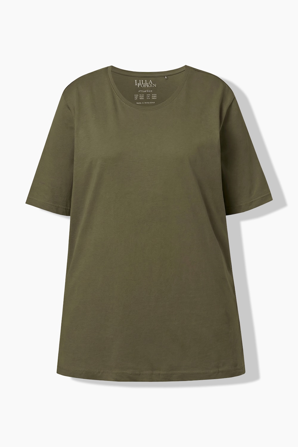 Stora storlekar T-shirt med rund hals, Dam, brun, storlek: 50/52, Bomull, Ulla Popken