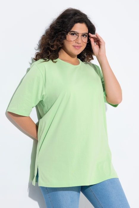 Maglia dal taglio morbido con scollo rotondo e mezze maniche